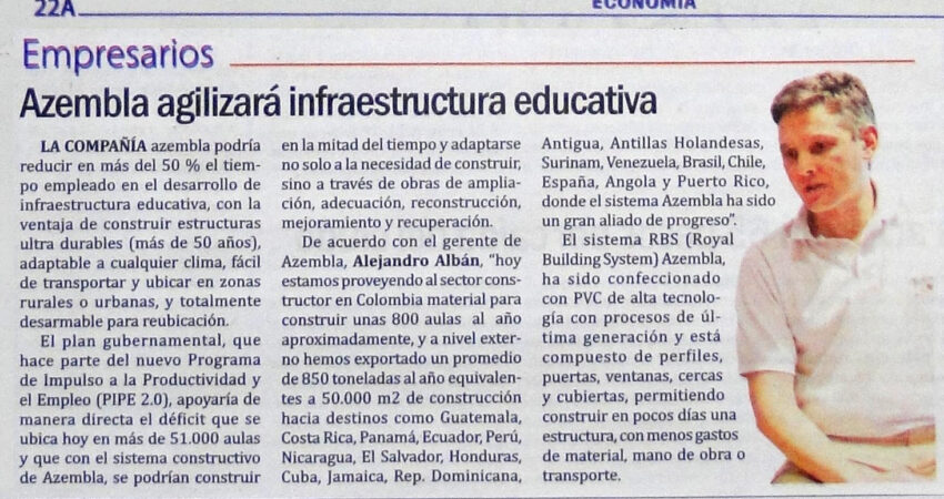 Azembla agilizará infraestructura educativa
